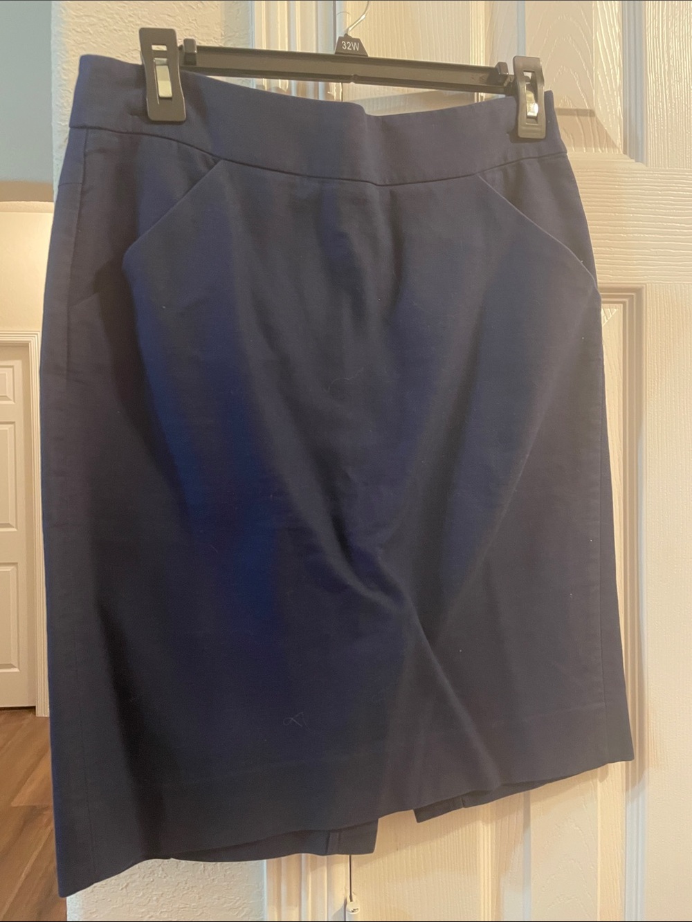 J. Crew Navy Pencil Skirt with Front pockets 4